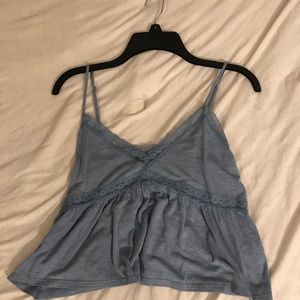 Baby blue spaghetti strap tank top